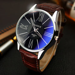 Man Watches Luxury Fashion Leather Glass Quartz Analog Wristwatch Mens Montre Homme 2019 zegarek meski saat erkekler