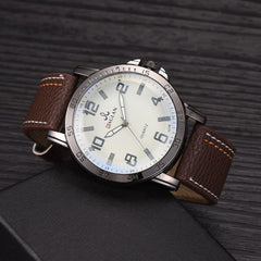 DISU Men Wristwatch Quartz High Quality Leather Blue Ray Glass Watch Man watches mens 2019 men wristwatch clock