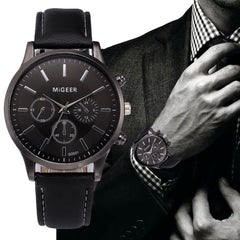 Man Wrist Watch Retro Design Leather Band Analog Alloy Quartz Watch Mens watches mens 2019 men wristwatch clock