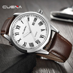 DISU Men's Wrist Watch Leather Military Date Analog Quartz  Business watch man watches mens 2019 relogio masculino