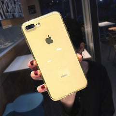 Candy Colors Transparent Anti-shock Phone Case For iPhone 11 11 Pro Max 7 8 Plus X XS Max XR 6 6S Ultra Thin Soft TPU Back Cover