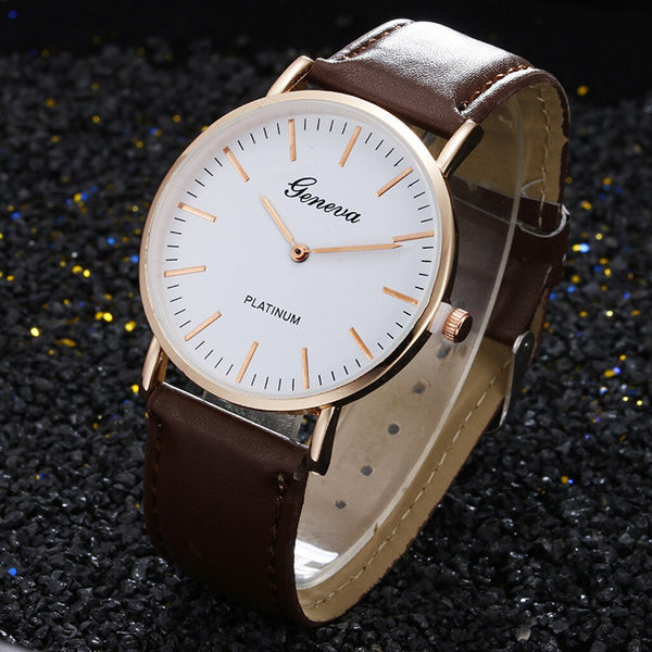 Men Wrist Watch Retro Simple Leather Band Watch Analog Ultra Thin Dial Quartz Watch Man Watches Mens 2019 Men Wristwatch Clock