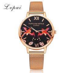 Unique Women's Watches Cute Flamingo Pattern Ladies Quartz Wristwatch Alloy Strap Clock  Relogio Feminino@50