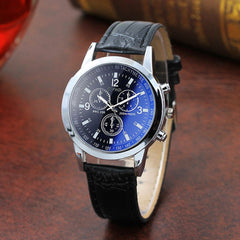 DISU Men Wrist Watch Blu Ray Glass Neutral Quartz Simulates watches man unique watch for men relogios masculino