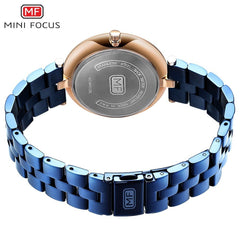 MINIFOCUS Rhinestone Watches Women Fashion Watch 2019 Luxury Brand Quartz Watch Women Stainless Steel Diamond Ladies Wrist Watch