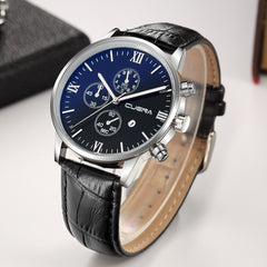 Men's Wrist Watch Leather Military Alloy Analog Date Quartz Business wristwatch mens watches mens 2019 relogio masculino
