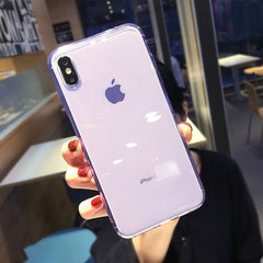 Candy Colors Transparent Anti-shock Phone Case For iPhone 11 11 Pro Max 7 8 Plus X XS Max XR 6 6S Ultra Thin Soft TPU Back Cover
