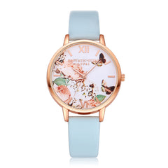 Women's Watches Butterfly Rose Gold Dial Ladies Simple Quartz Wristwatch Casual Clock Dress Gift Mujer Bayan Kol Saati@50