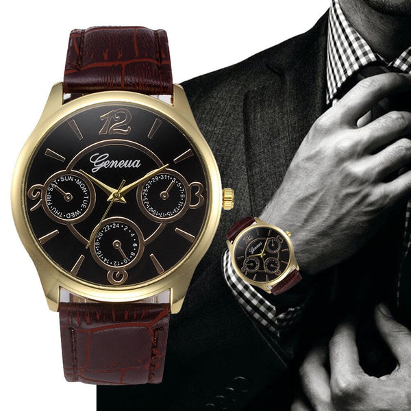 Men Wrist Watches Retro Design Leather Band Analog Alloy Quartz Watch Man Watches Mens 2019 zegarek meski relogios masculinos