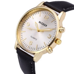 DISU Men Wrist Watch Business Leather Strap Sports Simulated Quartz watch man  watches mens 2019 relogios masculino