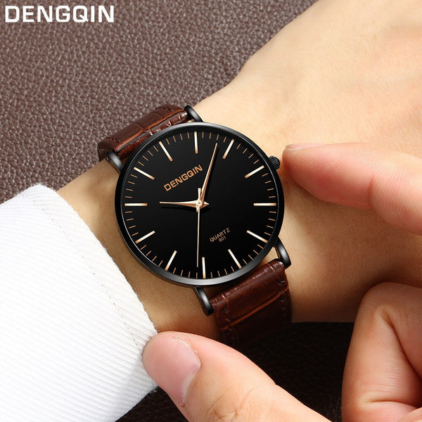 Men's Wrist Watch Leather Military Alloy Analog Quartz Business Watch Man Reloj Hombre 2019 Men Wristwatch Clock