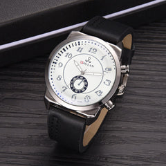 Men Watch Fashion Quartz High Quality Leather Blu Ray Glass Wristwatch Mens Reloj Hombre 2019 Men Wristwatch Clock