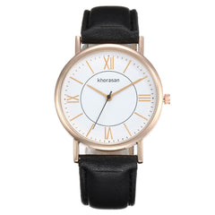 Hot Selling Women Watches Rose Gold Border Dial Ladies Quartz Wristwatch Leather Strap Business Clock Work  Zegarki Damskie@50