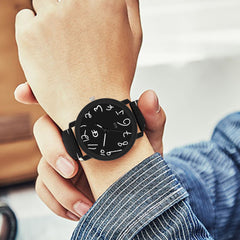 Men's Watch Fashion High-End Quartz Letter Leather Pointer Light Series Wristwatch Mens Reloj Hombre 2019 erkek kol saati