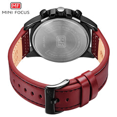 MINI FOCUS Sports Watches Mens 2019 Wristwatch Quartz Watches Men Luxury Brand Waterproof Leather Watch Strap Fashion Male Clock