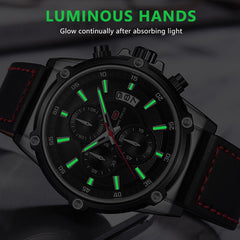 MINI FOCUS Quartz Watch Men Sports Watches Men Luxury Brand Fashion Leather Men's Wrist Watches Waterproof  Relogio Masculino