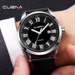 DISU Men's Wrist Watch Leather Military Date Analog Quartz  Business watch man watches mens 2019 relogio masculino