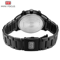 MINI FOCUS Fashion Men Watches 2019 Luxury Brand Stainless Steel Men's Watches Quartz Watches Men Waterproof Silver Watch Men