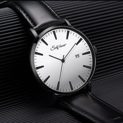 Man Watch Quartz Sport Leather Strap  Complete Calendar Men Wristwatch Clock Montre Homme 2019 relogios masculinos