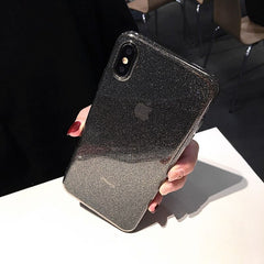 Glitter Solid color Soft TPU Back Cover For iPhone 11 Pro X 6 6S 7 8 plus Case Transparent Phone Case for iphone XR XS Max Cover