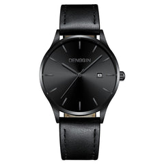 Men Wrist Watch Stainless Steel Case Leather Band Quartz Analog Date watch man watches mens 2019 relogios masculino
