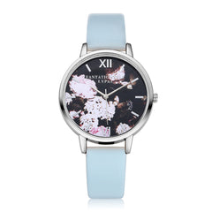 Minimalism Women Watches Flower Butterfly Dial Ladies Quartz Wristwatch Fashion Leather Strap Clock Dress Gift Zegarki Damskie50