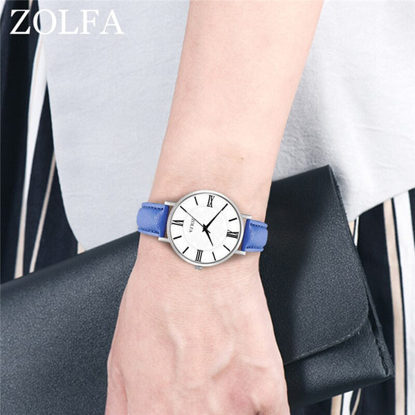 Fashion Women Watches Casual Disc Unisex Ladies Quartz Wristwatch High Quality Couple Clock Business Leather Strap Kol Saati@50