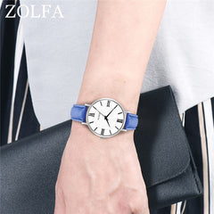 Fashion Women Watches Casual Disc Unisex Ladies Quartz Wristwatch High Quality Couple Clock Business Leather Strap Kol Saati@50