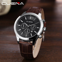Men's Watch Leather Military Alloy Analog Quartz  Business Date Wristwatch Mens Montre Homme 2019 zegarek meski orologio uomo