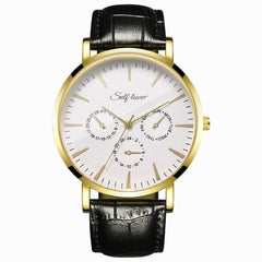 Men Watches Leather Band Sports Clock Analog Quartz Wristwatch Mens Relojes Hombre 2019 erkek kol saati zegarek meski