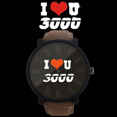 Men's Women Watch I LOVE YOU 3000 Fashionable Quartz Simple Leather Belt Watches Female Clock Relojes Hombre 2019 zegarek meski