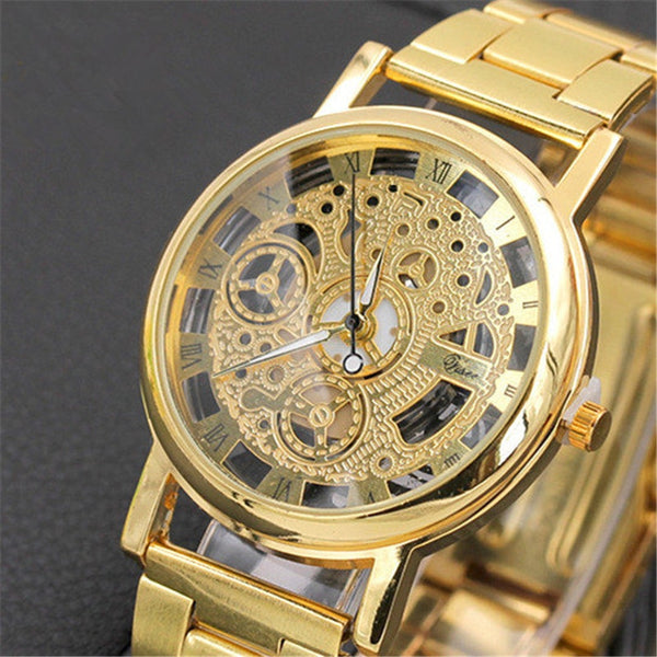 Steel Hollow Design Watches Men Relogio Unisex Retro Masculino Relojes Hombre Quartz Wrist watch Luxury Clock Drop Ship Saati