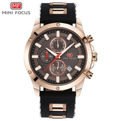 MINI FOCUS Mens Watches Quartz Luxury Brand Sports Watch Men Military Wrist Watches Male Clock Silicone Strap Relogio Masculino