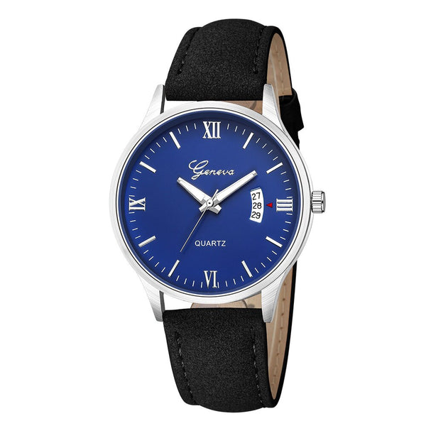 DISU Men's Boys Wrist Watches Leather Date Waterproof Quartz Business Watch man wrist watches day date mens watches