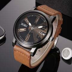 Men Wristwatch Clock Analog Quartz Round Wrist Watch For Man Relojes Hombre 2019 relogios masculinos saat erkek kol saati