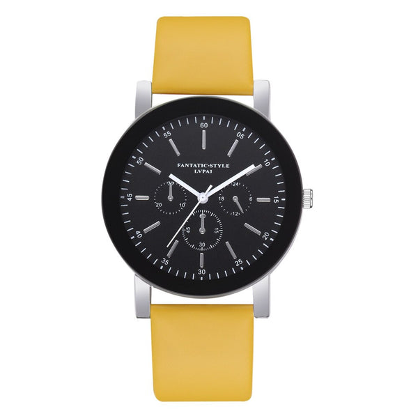 Featured Women Watches Black Scale Disc Business Ladies Quartz Wristwatch Leather Strap Simple Clock Fashion Relojes Mujer@50