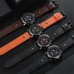 Men's Wrist Watch Leather Military Casual Analog Quartz Date Business Watch Man Watches Mens 2019 relogios masculinos