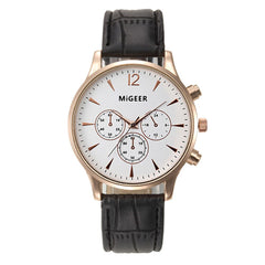 Men Wrist Watch Luxury Fashion Crocodile Faux Leather Analog Quartz Watch watches mens 2019 men wristwatch clock