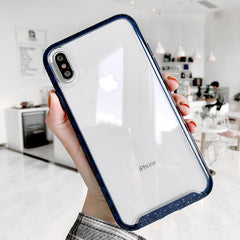 Candy Color Wave point Frame Shockproof Case For iphone 11 XS Max XR 6 6s 7 8Plus Transparent TPU +PC Hard Protective Phone Case