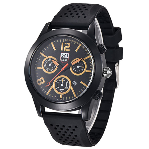 Men's Watches Luxury Black Dial Stainless Steel Date Quartz Analog Sport Wrist Watch Man Relojes Hombre 2019 saat erkek kol saat