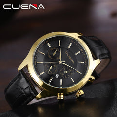 Men's Watch Leather Military Alloy Analog Quartz  Business Date Wristwatch Mens Montre Homme 2019 zegarek meski orologio uomo