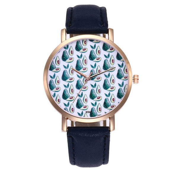 Funny Avocado Pattern Minimalist Style Ladies Watch Temperamental Orologio Donna women's Watches Bayan Kol Saaty Fashion@50