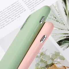 TIKITAKA Shockproof Soft Silicone Phone Case For iPhone X XS XR XS Max 8 7 6 6S Plus Candy Color Rubber Protection Back Cover