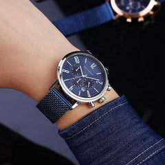 MINI FOCUS Fashion Sport Watches For Men Watch Waterproof Silver Stainless Steel Men's Wrist Watches Quartz Watches Luxury Brand