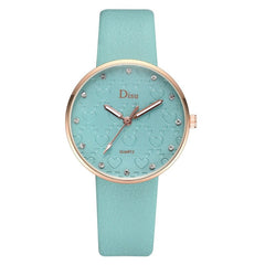 Feature Women's Watches Gold Framed Disc Ladies Quartz Wristwatch  With Rhinestone Casual Clock Fashion  Zegarek Damski @50