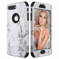 Marble Bumper Case for iPhone 11 7 6 6s 8 Plus Hard Cover PC Silicone for iPhone X Xs Max Xr 360 Case 3 in 1 For Galaxy Note 8 9