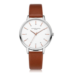 Hot Sale Women Watches Silver Border Scale Disc Ladies Quartz Wristwatch Solid Color Leather Strap Clock Fashion Reloj Mujer@50