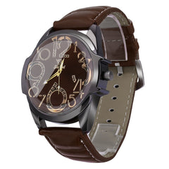 Man Wristwatch Fashion Luxury Business Large Dial Leather Belt Quartz Watch big dial watches for men zegarek meski orologio uomo