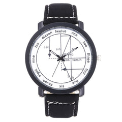 Creative Women Watch Interesting Mathematical Formula Dial Ladies Quartz Wristwatch Leather Strap Clock Simple Relogio Feminino5