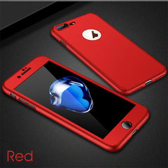 360 Degree Phone Case For iPhone XS Max 6 7 8 Plus Case With Tempered Glass For iPhone X 8 7 6 Cases Front Back Full Cover Case